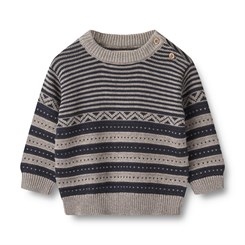 Wheat Knit Pullover Janus - Navy